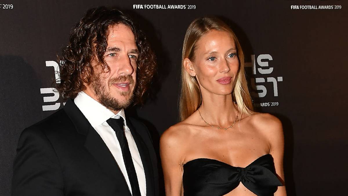 Barcelona-Legende Carles Puyol schaute mit seiner Frau Vanesa Lorenzo bei der Gala vorbei