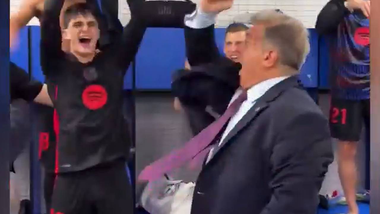 Wilde Meisterparty! Barca-Boss geht in der Kabine steil