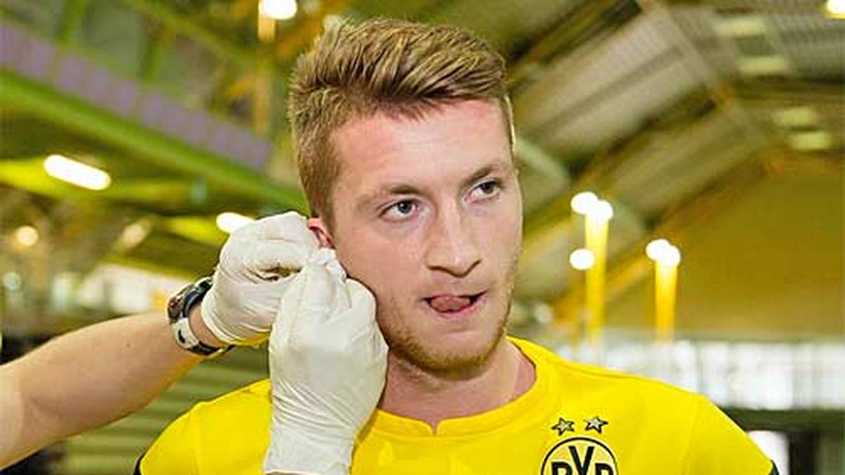 Marco Reus sorgte in der Winterpause mit seiner Führerschein-Affäre für Aufsehen. Beim Laktattest ist der Nationalspieler dabei, bis zur Rückkehr ins Mannschaftstraining dauert es aber noch etwas (Copyright: twitter@BVB)