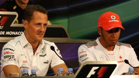 Lewis Hamilton (r.) und Michael Schumacher fuhren zeitweise beide gleichzeitig in der Formel 1