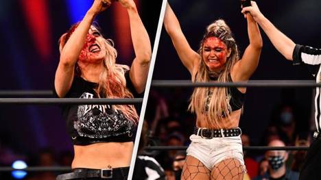 The Bunny (l.) und Tay Conti bluteten bei AEW Rampage heftig