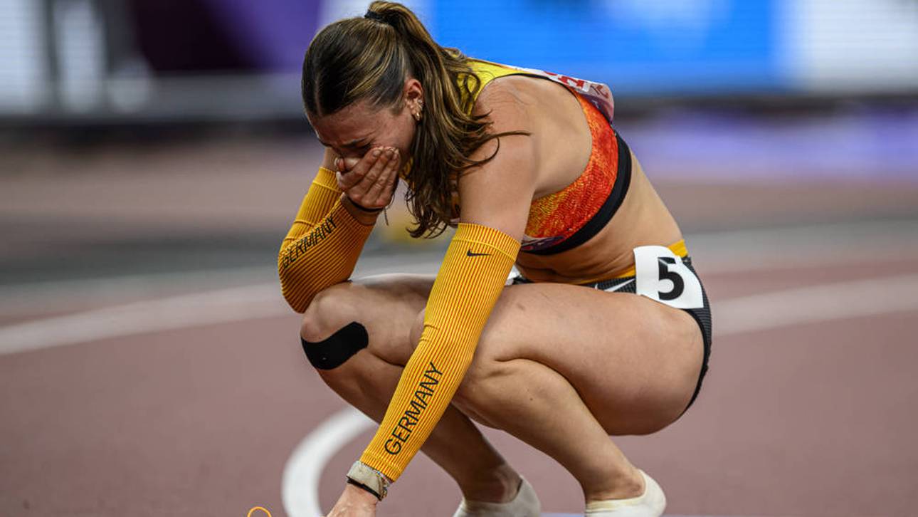 Sandrina Sprengel verliert nach ihrer Bestleistung Freudentränen