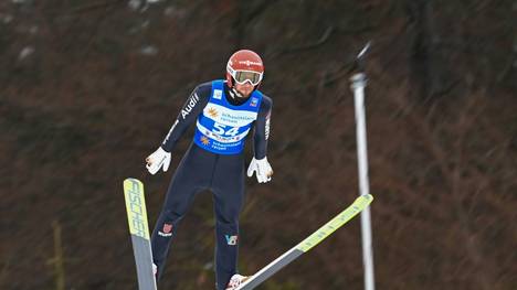 Markus Eisenbichler landete in der Qualifikation zum Weltcup in Willingen auf Platz drei