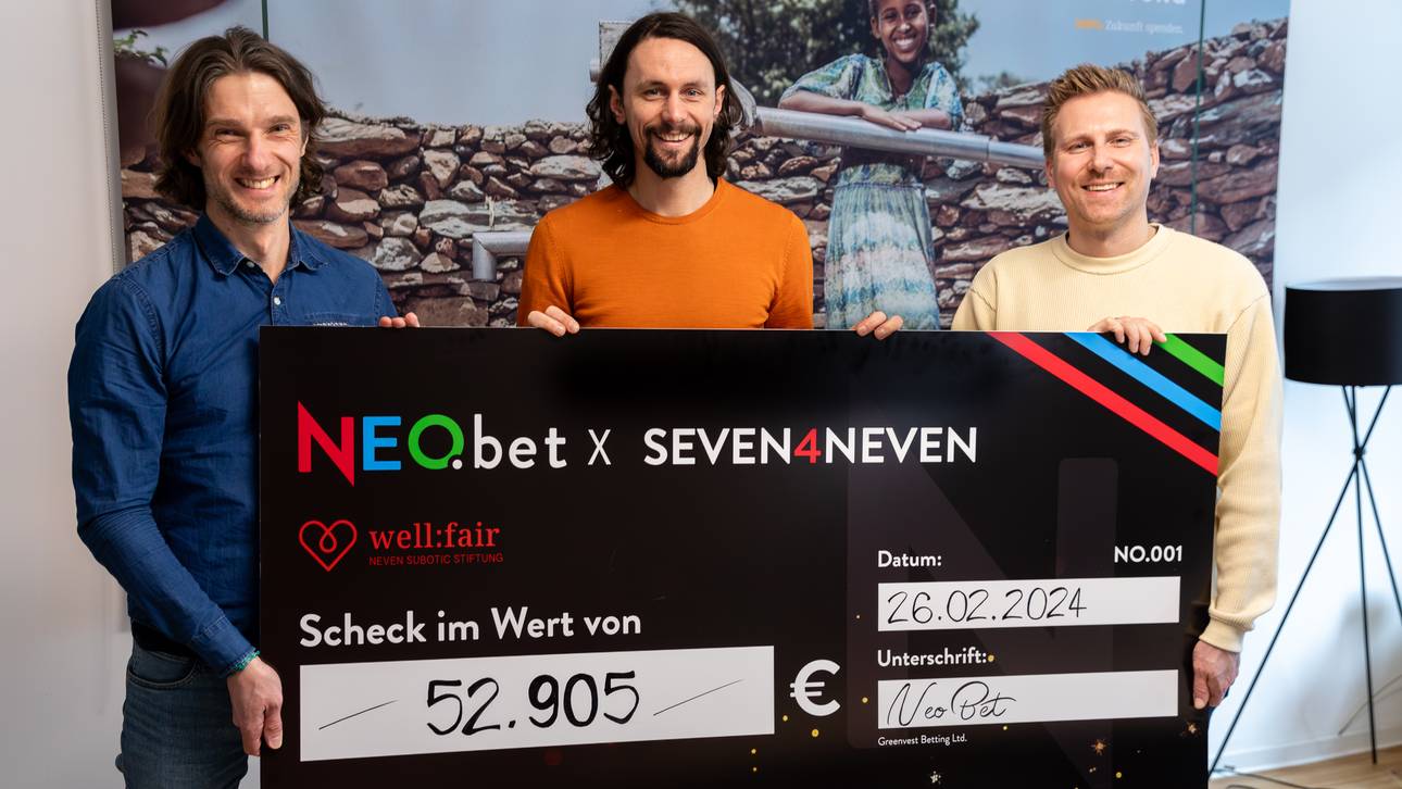 NEO.bet spendet 52.905€ an well:fair, die Neven Subotic-Stiftung