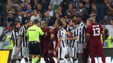Zwischen Juventus und dem AS Roma geht es durchaus zur Sache