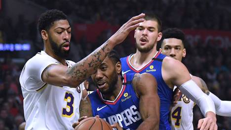 Kawhi Leonard (2.v.l.) und die Los Angeles Clippers zählen neben den Lakers zu den großen Titelfavoriten