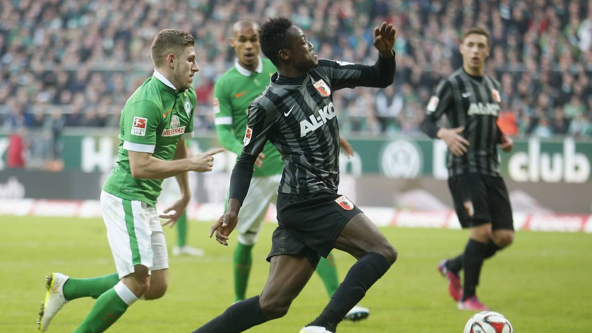 Augsburg gibt in der zweiten Hälfte alles, verkürzt noch durch Tobias Werner auf 3:2. Aber am Ende feiert Bremen den fünften Sieg in Serie. 