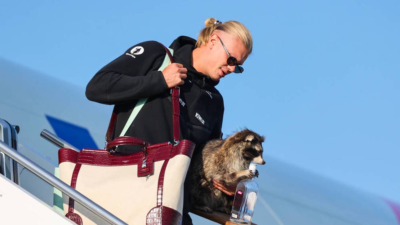 Erling Haaland bei seiner Ankunft in Norwegen nach der WM