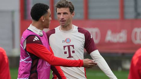 Thomas Müller spricht über die Torjäger-Qualitäten von Jamal Musiala beim FC Bayern - und verrät, warum er selbst an der neuen Stärke seines Mitspielers einen großen Anteil hat.