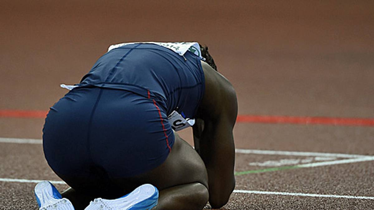 Die Französin Myriam Soumare geht nach ihrer Bronzemedaille über 200 Meter erst einmal in sich
