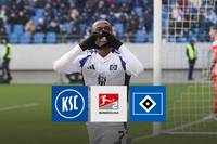 Im ersten Spiel nach der Entlassung von Steffen Baumgart ist dem HSV ein Auswärtssieg in Karlsruhe gelungen. Den Sprung auf Platz 2 verantwortete hauptsächlich der gut aufgelegte Dompé.