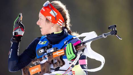 Sophia Schneider war beim Weltcup in Pokljuka im Pech