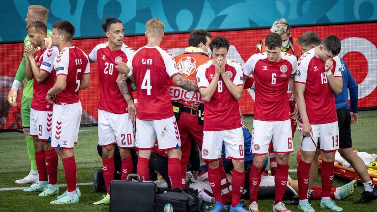 Die dänischen Nationalspieler bangten bei der EM um das Leben ihres Mitspielers Christian Eriksen