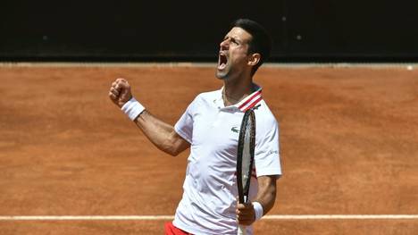 Novak Djokovic nach seinem Sieg über Stefanos Tsitsipas