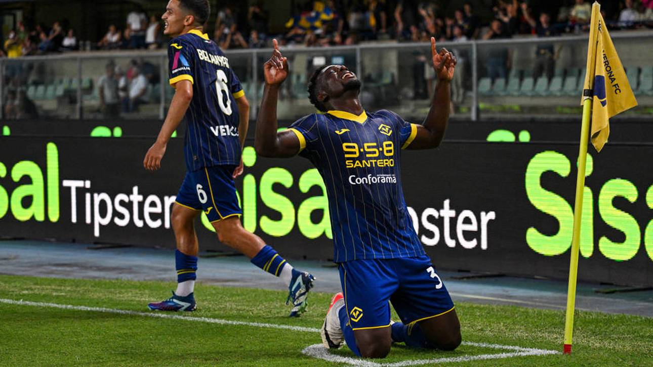 Daniel Mosquera schnürte bei seinem Serie-A-Debüt für Hellas Verona einen Doppelpack