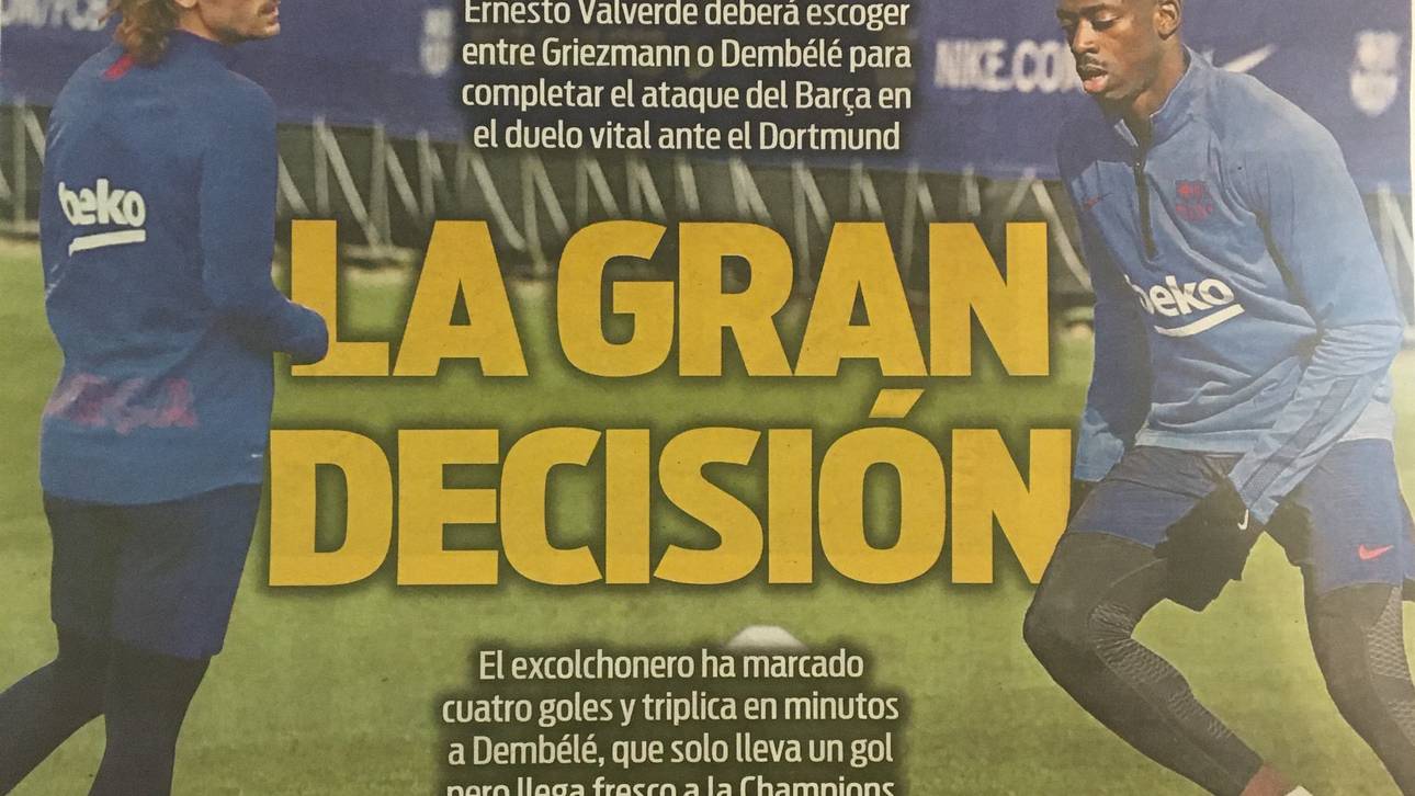 Griezmann oder Dembélé? Gegen den BVB spielt wohl nur einer der beiden Barca-Stars von Anfang an