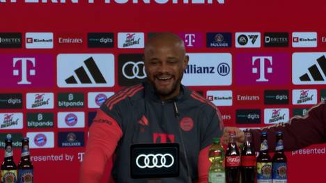 Auf der Pressekonferenz vor dem Bundesliga-Duell mit Eintracht Frankfurt wird Vincent Kompany nach der Vertragslaufzeit von Max Eberl gefragt. Der Trainer des FC Bayern München weicht der Frage geschickt aus.
