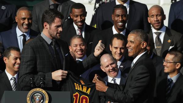 President Obama Hosts NBA Champion Cleveland Cavaliers At The White House