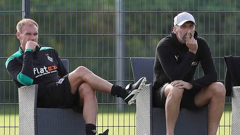 Alexander Zickler (l.) und Marco Rose (r.) wohnen seit ihrem Wechsel von RB Salzburg zur Borussia in einer Männer-WG zusammen