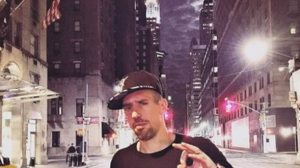 Ein Bayern-Star im Big Apple: Franck Ribery grüßt aus New York