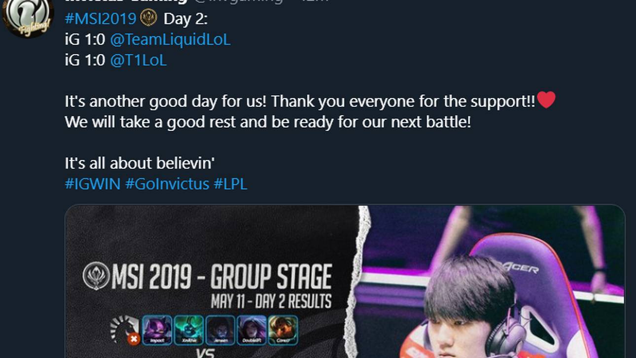 In 16:01 Minuten schlug der amtierende Weltmeister Invictus Gaming, den dreifachen Wotld Champion SK Telecom T1 und stellte damit einen neuen Rekord auf