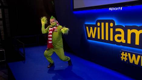 Peter Wright besiegt in seinem Auftaktmatch Steve West mit 3:1. Mit seinem Walk-On setzt "Snakebite" erneut neue Maßstäbe. 