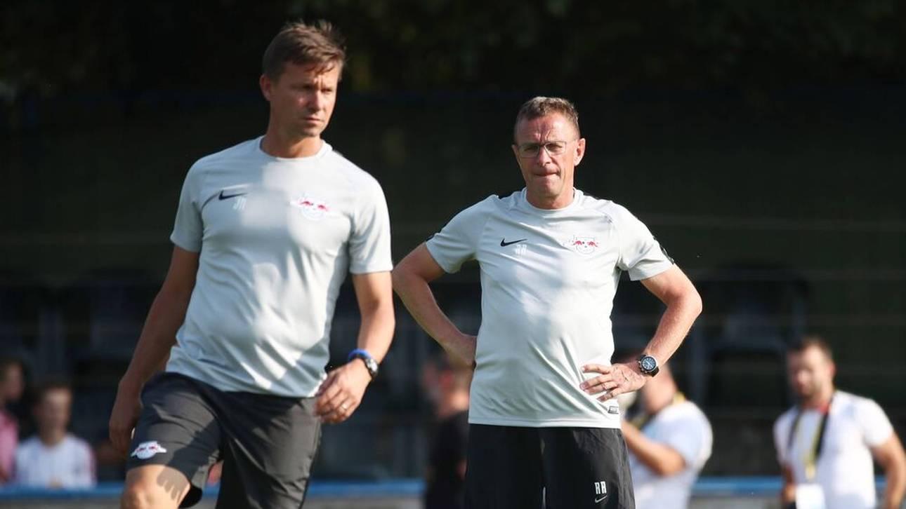 Jesse Marsch (l.) agierte bei RB Leipzig bereits als Co-Trainer von Ralf Rangnick