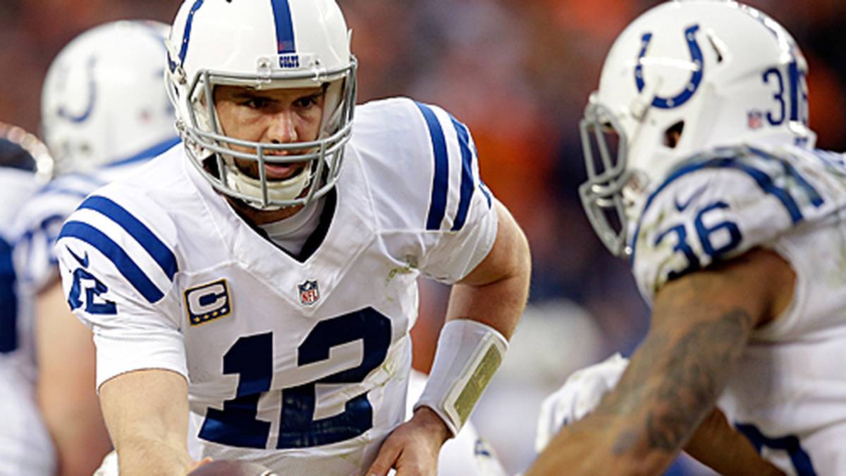 Doch danach ist Sendepause beim Broncos-Oldie und sein Nachfolger bei den Indianapolis Colts übernimmt das Steuer. Andrew Luck besorgt noch vor der Pause die Führung...