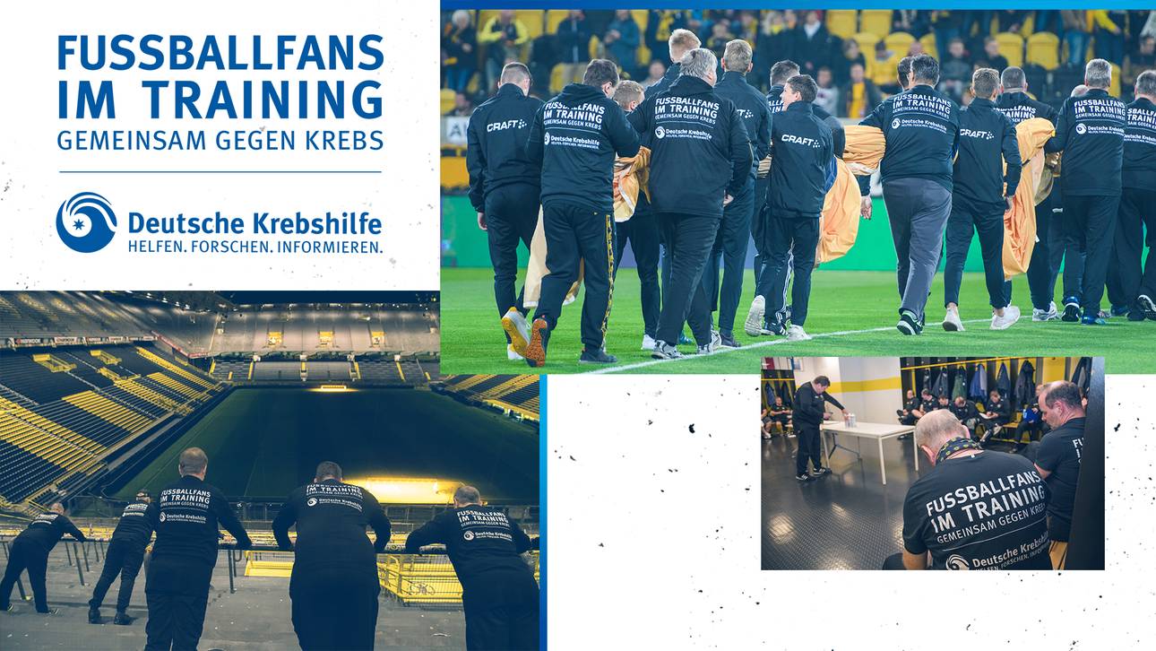 Fußballfans im Training – Gemeinsam gegen Krebs