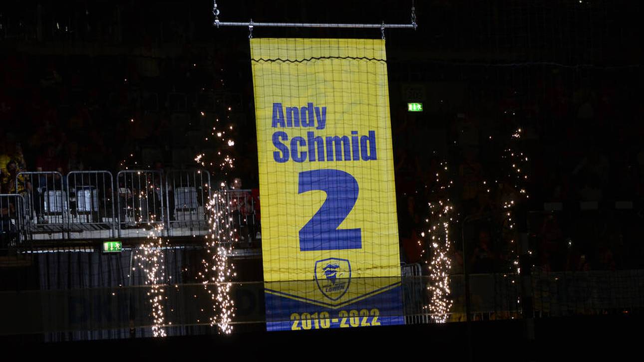Andy Schmid wurde bei den Löwen ehrenvoll verabschiedet