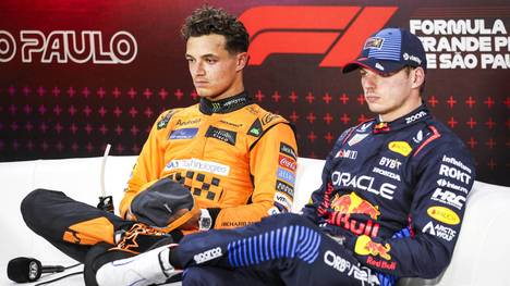 Lando Norris (l.) äußert sich zum Sieg von WM-Kontrahent Max Verstappen 