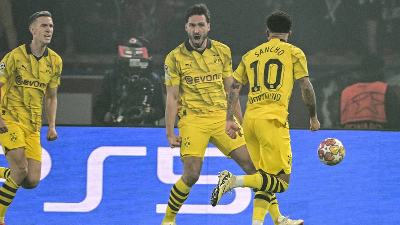Mats Hummels freute sich über den Siegtreffer für den BVB in Paris
