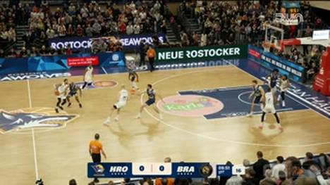Die BBL-Highlights der Basketball-Partie ROSTOCK SEAWOLVES - Basketball Löwen Braunschweig im Video.