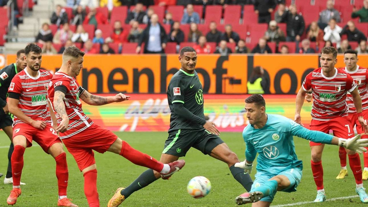Wolfsburg im Glück gegen stürmische Augsburger