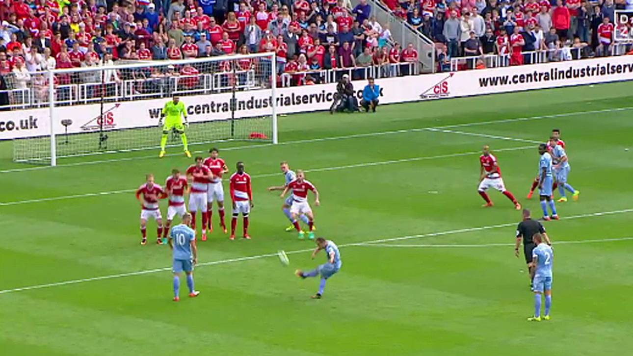 Video: Freistoßhammer von Shaqiri für Stoke