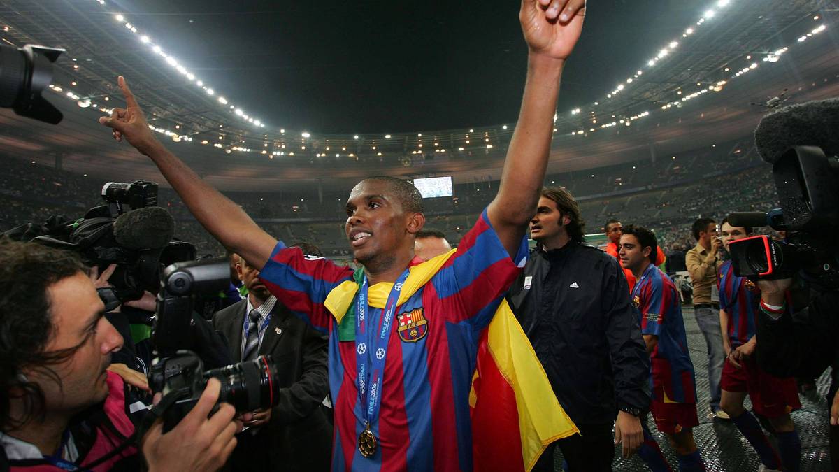 Der Kameruner Samuel Eto'o holt den Pott 2006 und 2009 mit Barcelona, 2010 bezwingt er im Finale mit Inter Mailand den FC Bayern
