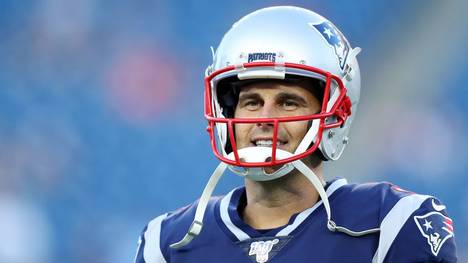 FOXBOROUGH, MASSACHUSETTS - AUGUST 29: Stephen Gostkowski #3 of the New England Patriots looks on before  the preseason game between the New York Giants and the New England Patriots at Gillette Stadium on August 29, 2019 in Foxborough, Massachusetts. (Photo by Maddie Meyer/Getty Images)