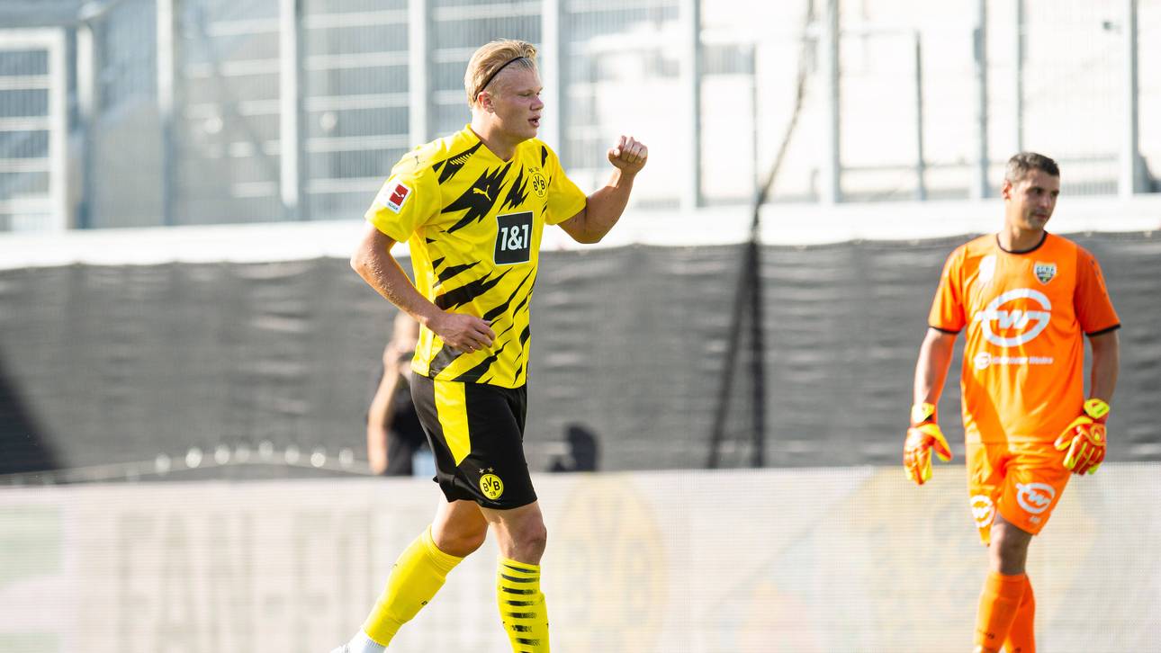 Haaland trifft doppelt bei BVB-Sieg