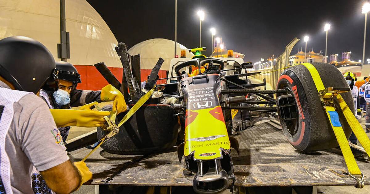 Alex Albon von Red Bull stürzt in Bahrain mit 200 km / h ab