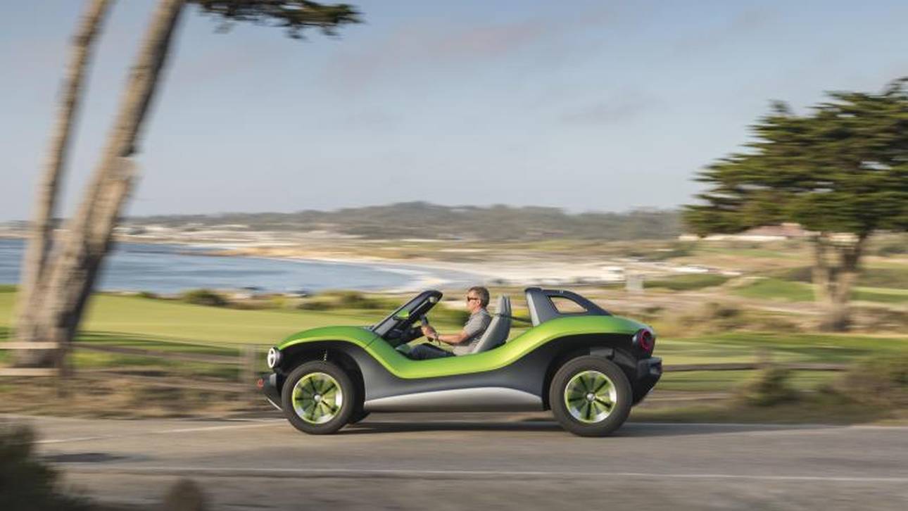 Im Bug des ID Buggy surrt ein E-Motor mit 150 kW/204 PS