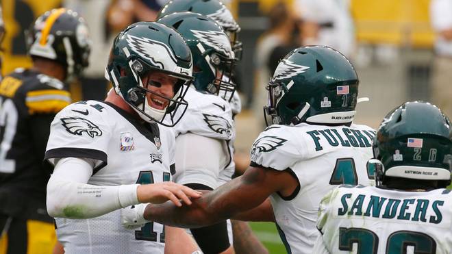 Carson Wentz (links) konnte zuletzt auf Travis Fulgham zählen