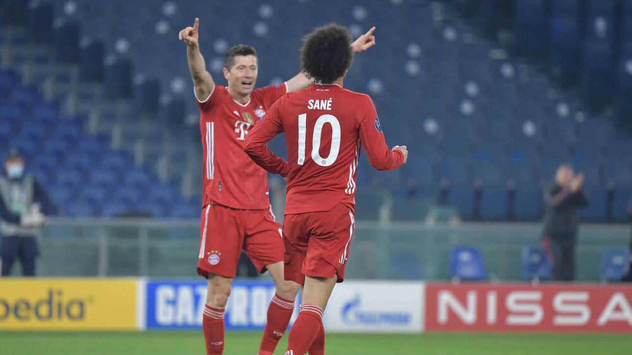 Robert Lewandowski und Leroy Sané treffen beim klaren Sieg gegen Lazio
