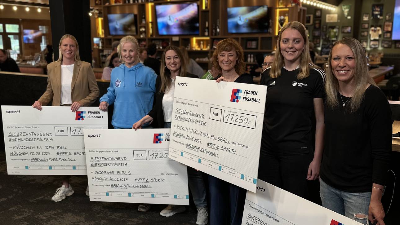 Saison-Abschluss der Frauen-Bundesliga mit positivem Fazit nach Einführung des Montagsspiels: 230.000 Zuschauer in der Spitze sehen VfL Wolfsburg gegen SGS Essen live auf SPORT1 – mit Scheckübergabe der Bewegung #FrauenFuerFussball