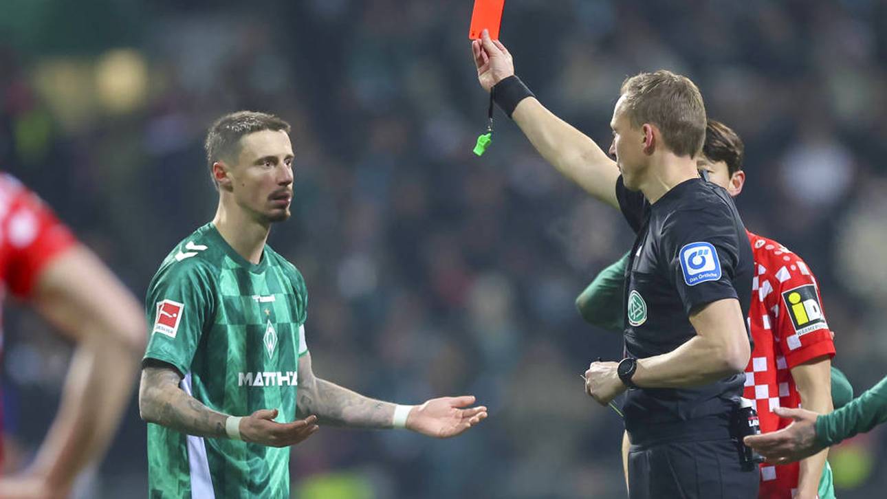 Schiedsrichter Martin Petersen zeigte Marco Friedl die Rote Karte