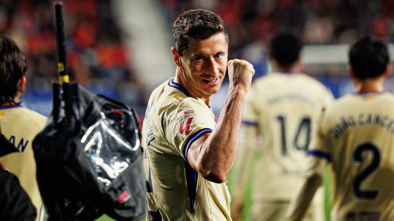 Lewy als Erlöser: Barca fast am Ziel