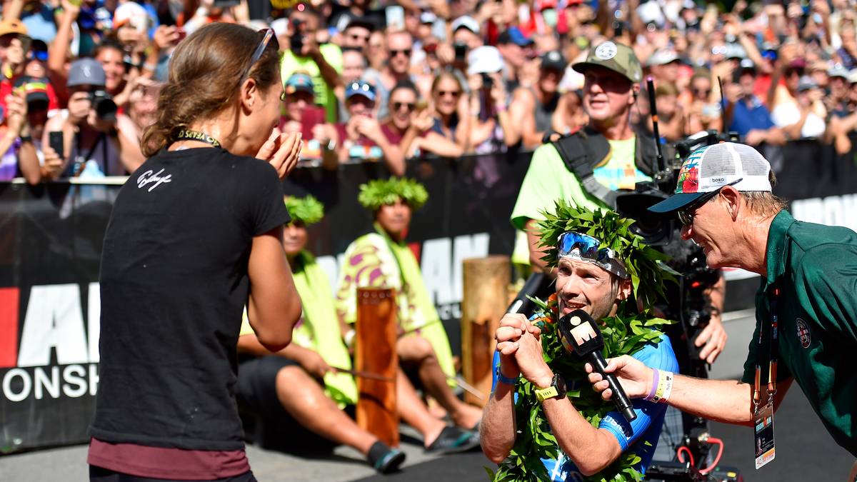"Sie hat Ja gesagt", stammelte der alte und neue Ironman-Weltmeister nach dem perfekten Ende seines "intensivsten und schönsten Tages aller Zeiten"