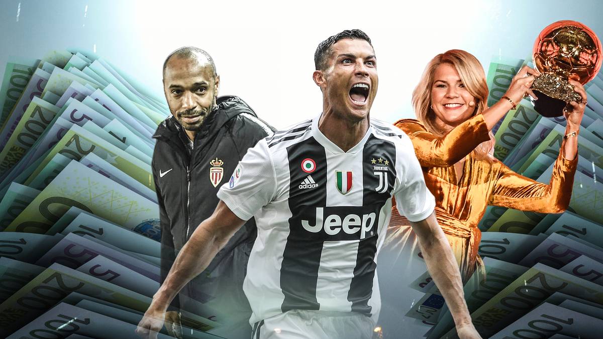 Es beinhaltet Gehalt, Prämien und sonstige Einkünfte pro Jahr. SPORT1 zeigt die Top 5 - mit krassen Unterschieden