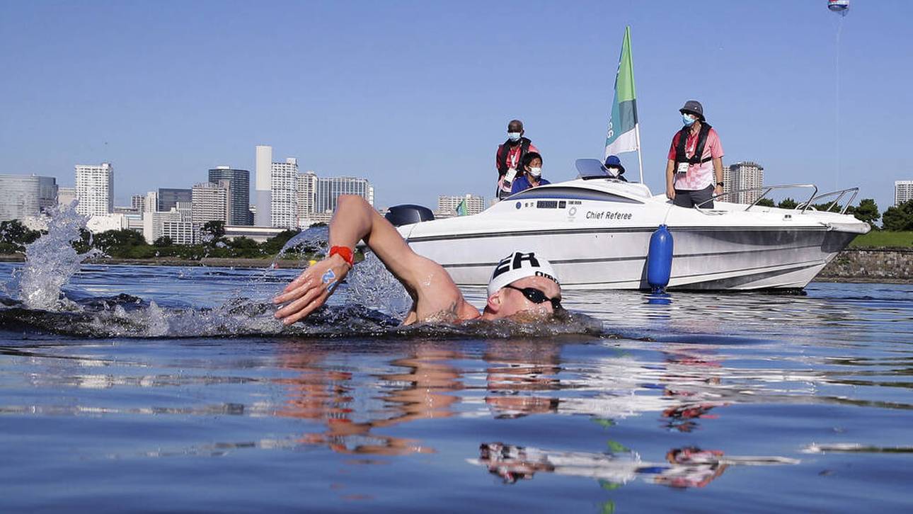 Florian Wellbrock holte über die 10 Kilometer Freiwasser in Tokio Olympia-Gold