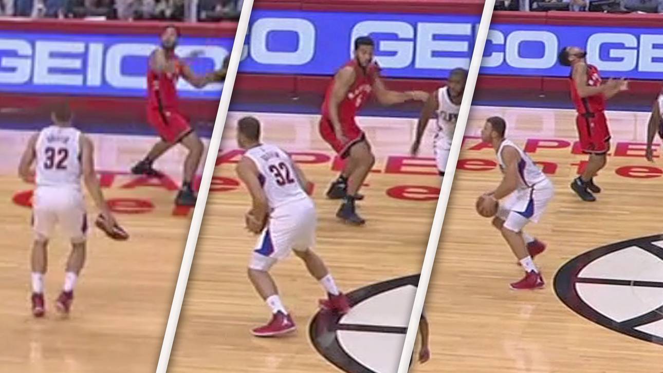 Griffin trifft Gegner mit Schuh