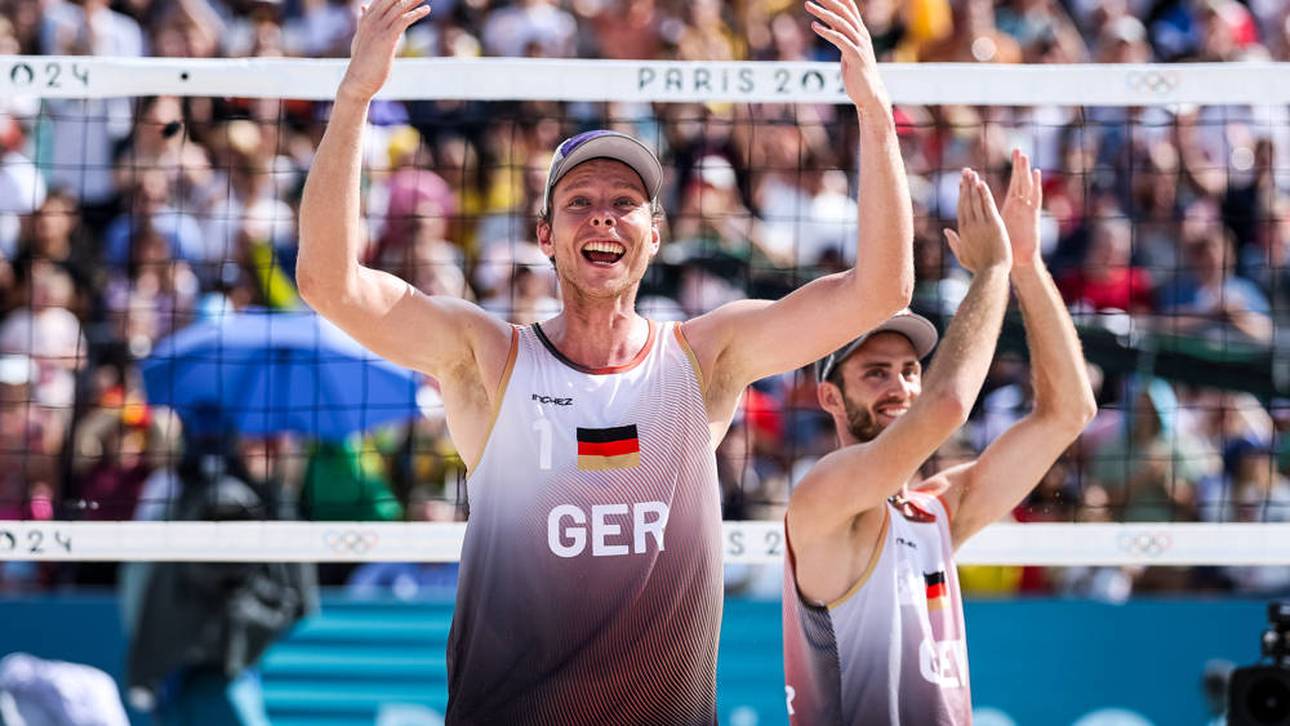 Deutsche Beachvolleyballer jubeln